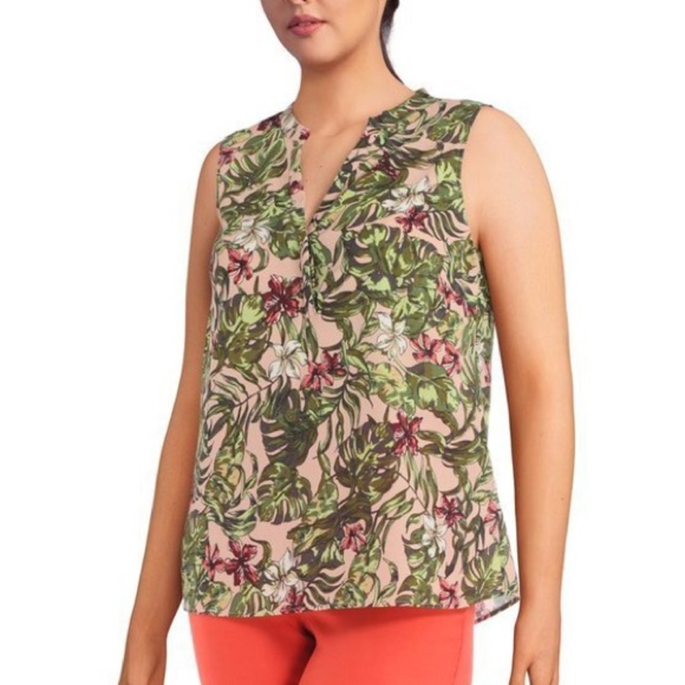 JUNAROSE Tropical Sleeveless Top